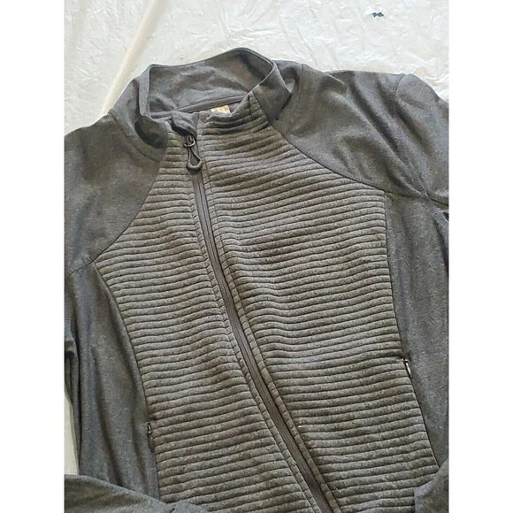 Mondetta Meduim Jacket Lightweight Zipoed Gray Textured Pockets Womens - Picture 4 of 16